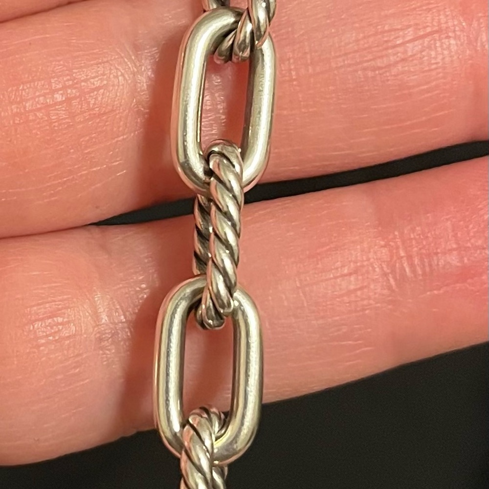 David Yurman Blackened Link Bracelet in Silver